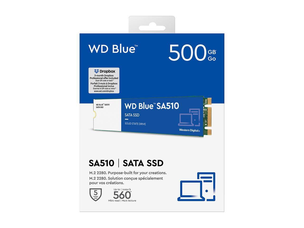 Western Digital WD Blue 500GB SA510 M.2 Internal Solid State Drive