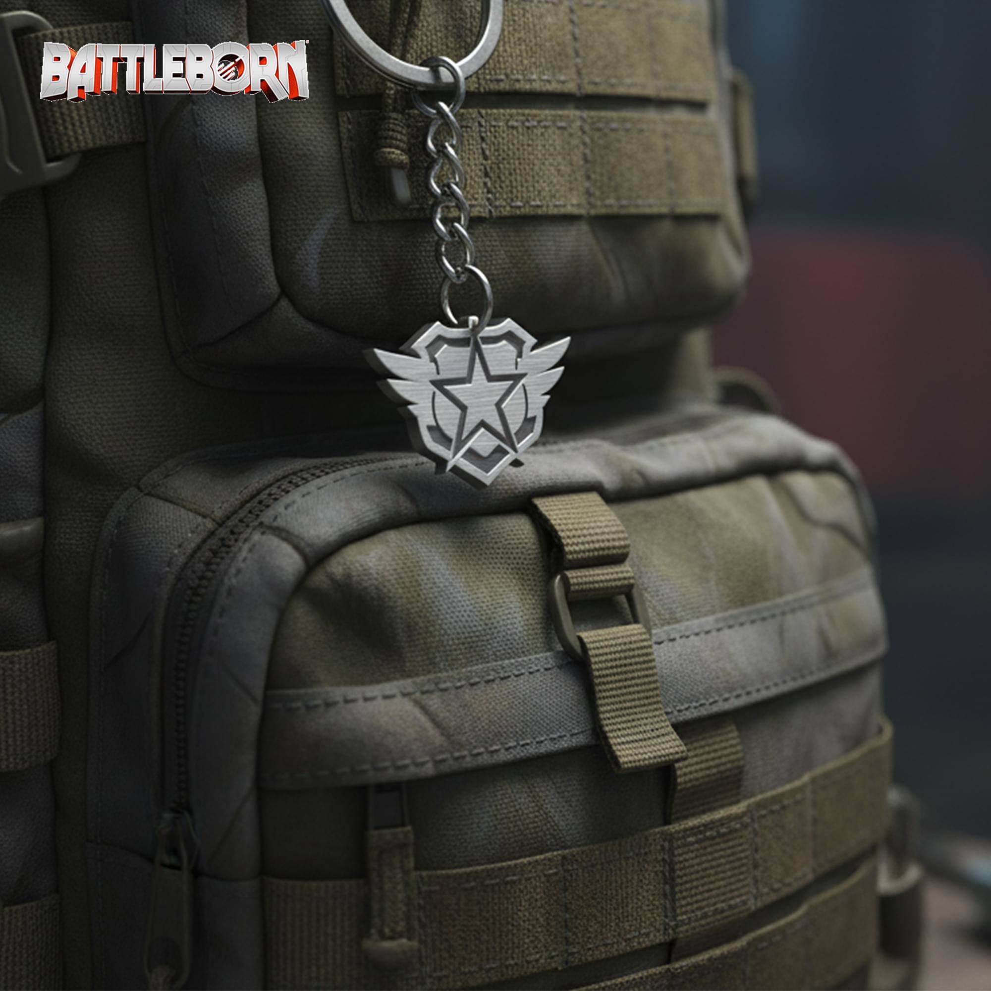 Alt View 10. Gaya Entertainment - Battleborn "United Peacekeeping Republics" Logo Metal Keychain - Silver.