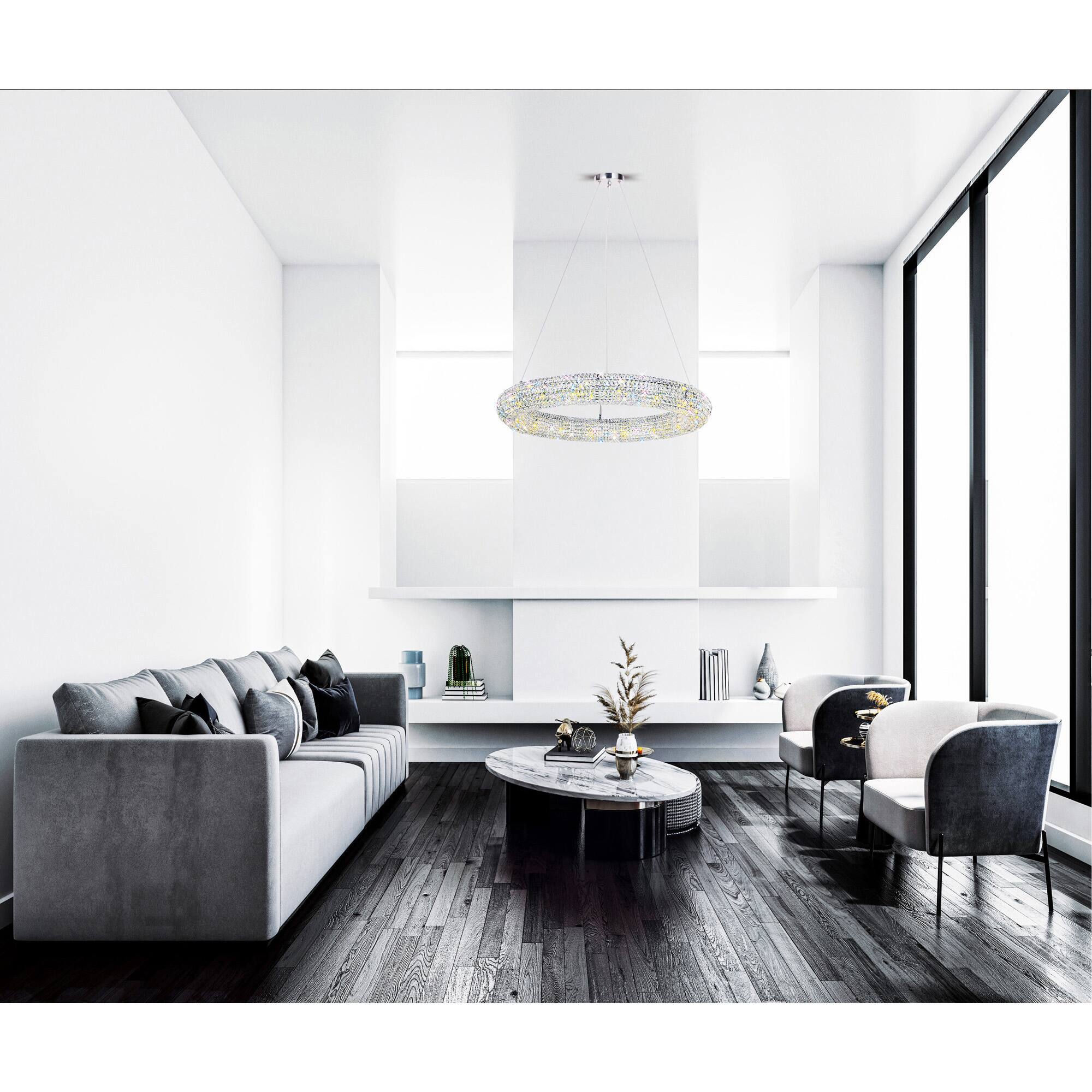 Alt View 1. CWI Lighting - Veronique 16 Light Chandelier With Chrome Finish - Chrome.