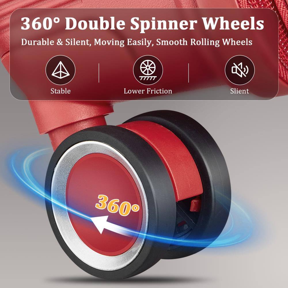 360° Double Spinner Wheels  
Durable & Silent, Moving Easily, Smooth Rolling Wheels  

- Stable  
- Lower Friction  
- Silent  

360°