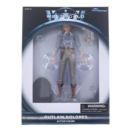 AGES 8+
WESTWORLD
OUTLAW DOLORES ACTION FIGURE
WARNING: CHOKING HAZARD - Small parts. Not for children under 3 years.