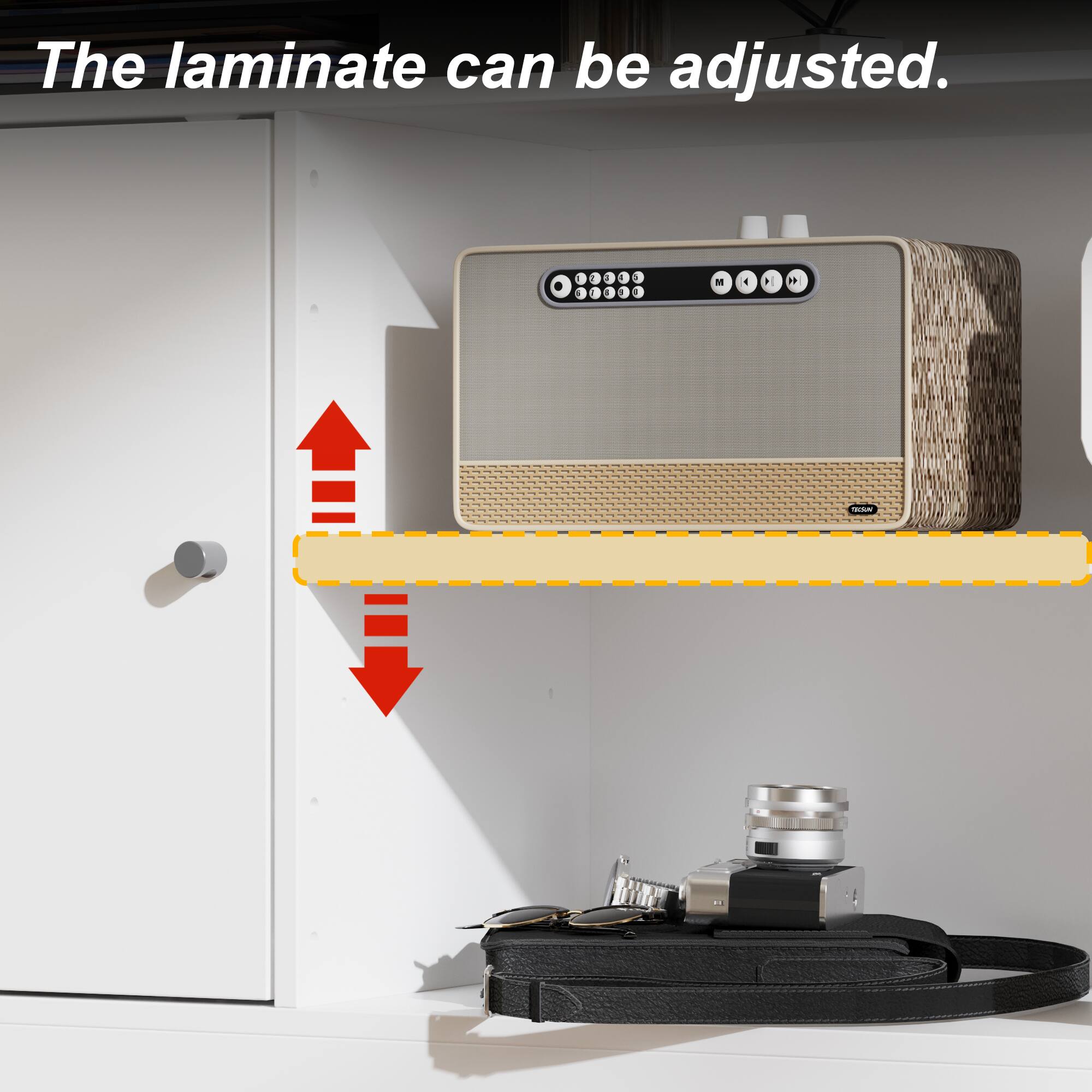 The laminate can be adjusted.