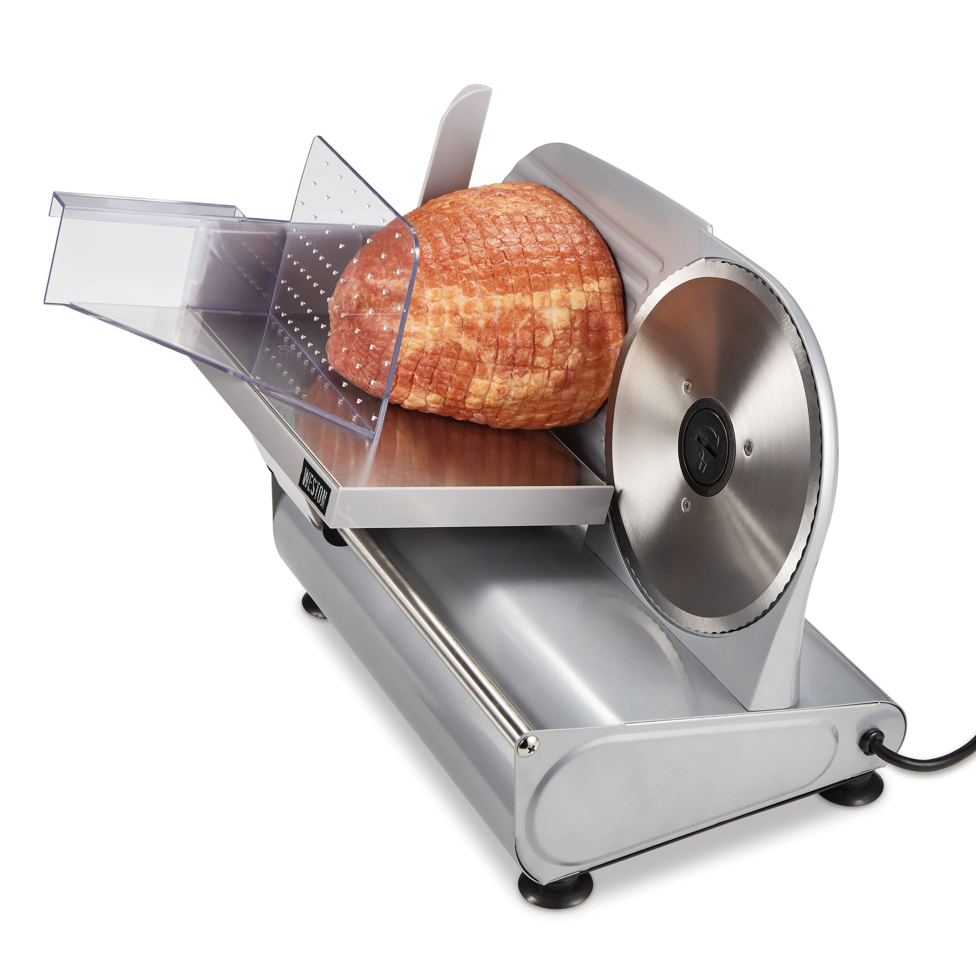 Left. Weston - Weston 7.5"Meat Slicer - STAINLESS STEEL.
