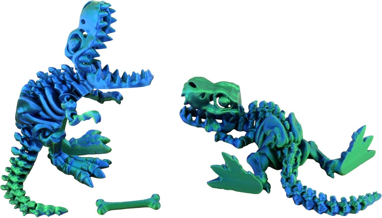 JuzToys 5PCS 3D Printed Dinosaur Skeletons T Rex Triceratops ...