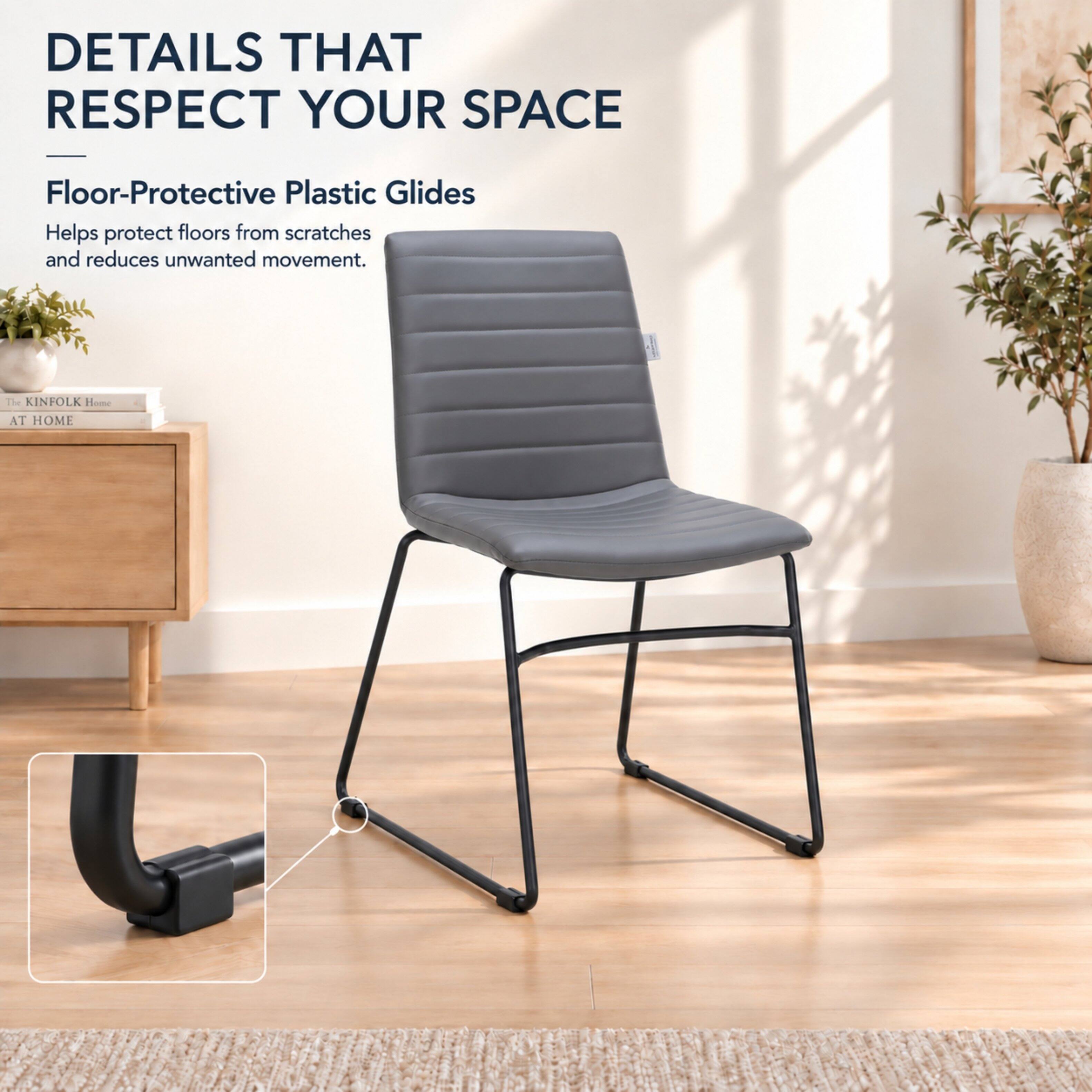 DETAILS THAT RESPECT YOUR SPACE

Floor-Protective Plastic Glides
Helps protect floors from scratches and reduces unwanted movement.