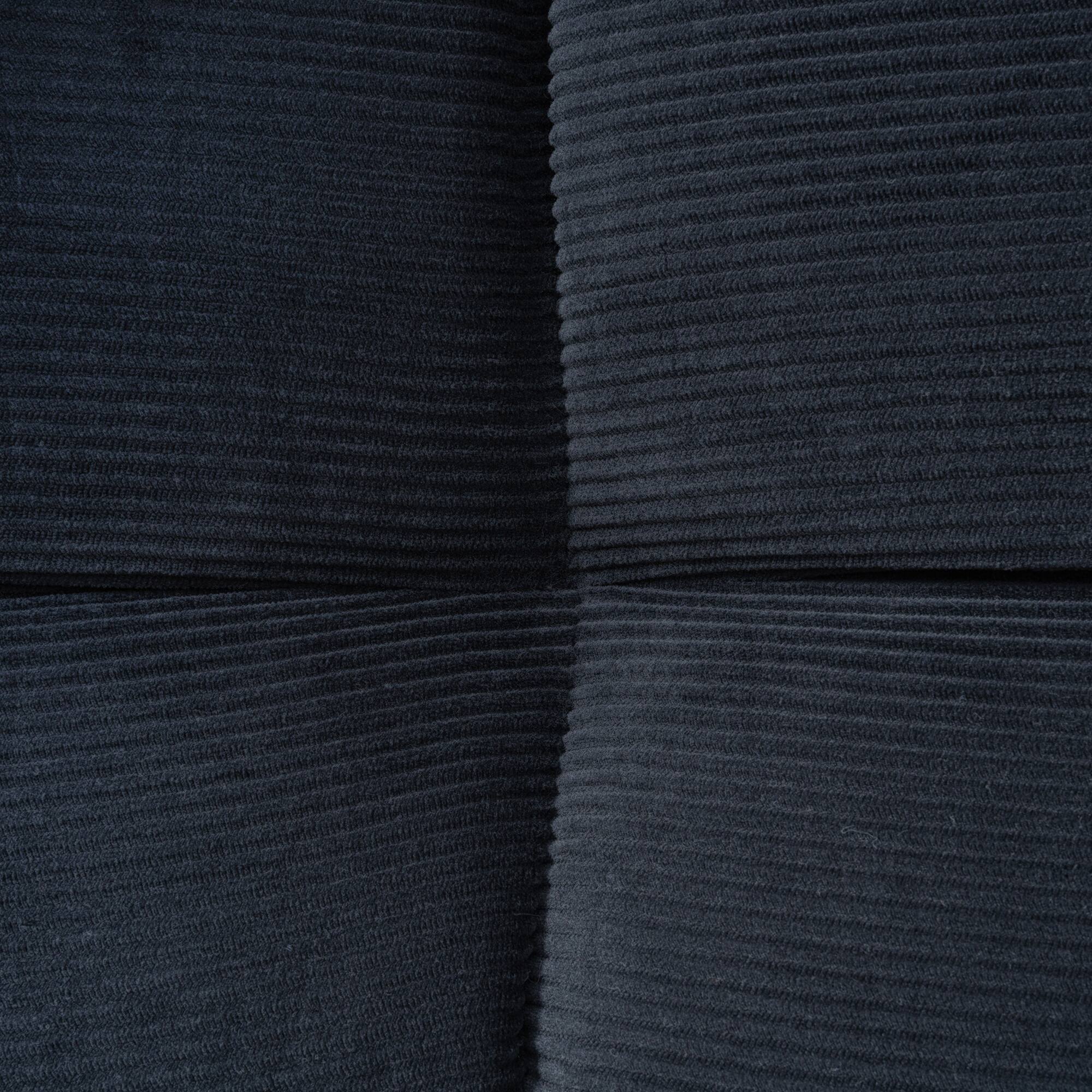 Alt View 6. Bestier - 98.4" Corduroy Rectangle Compression Sofa, 3-Seater Cloud Couch Upholstered Sofa w/ 2 Pillow, Vacuum Packed, No Assembly - Black.
