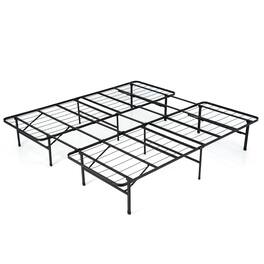 Sugift - King Size Folding Steel Platform Bed Frame for Kids and Adults-King Size - Black