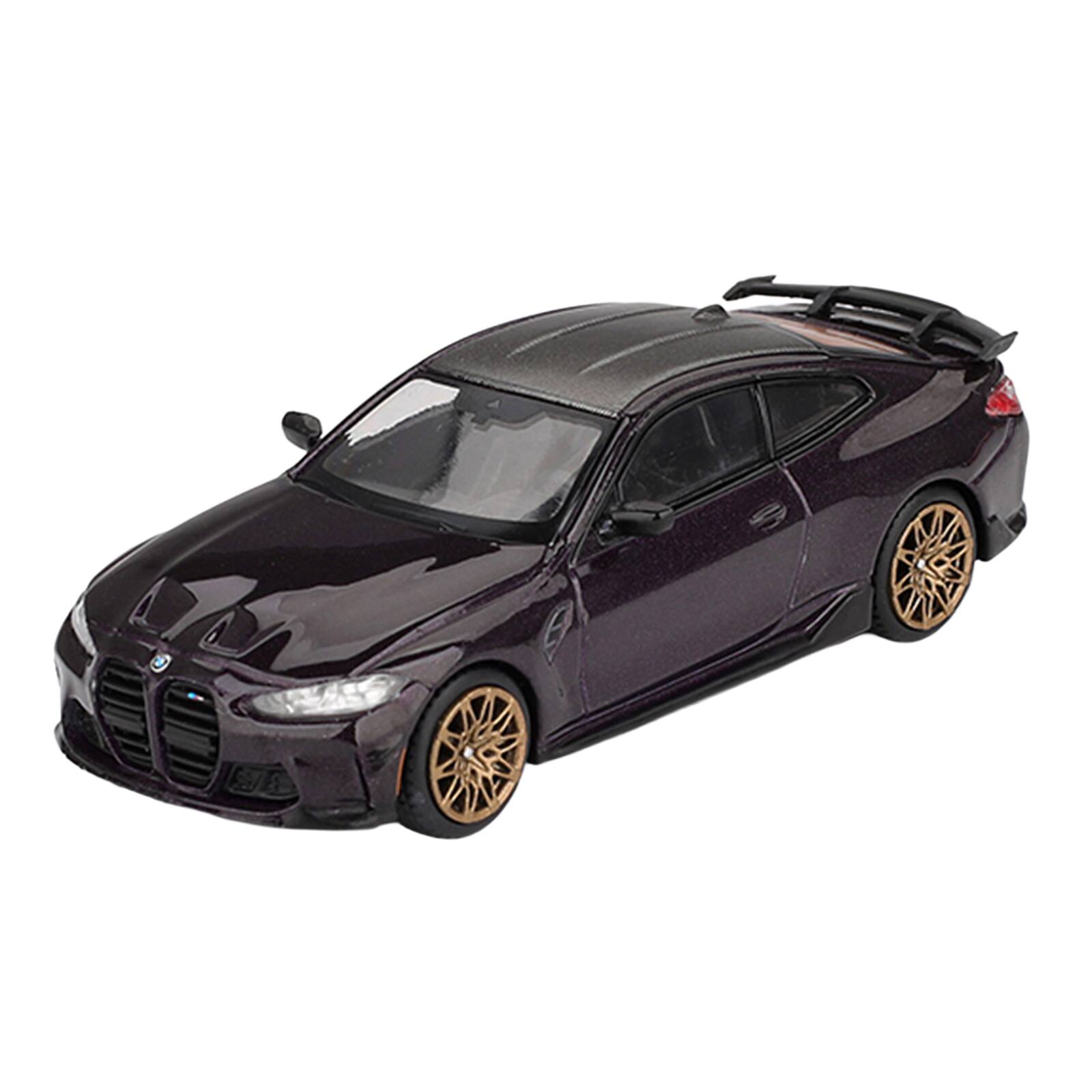 Alt View 1. True Scale Miniatures - BMW M4 M-Performance Daytona Violet Metallic with Carbon Top Limited Edition 1/64 Diecast Model Car by Mini GT.