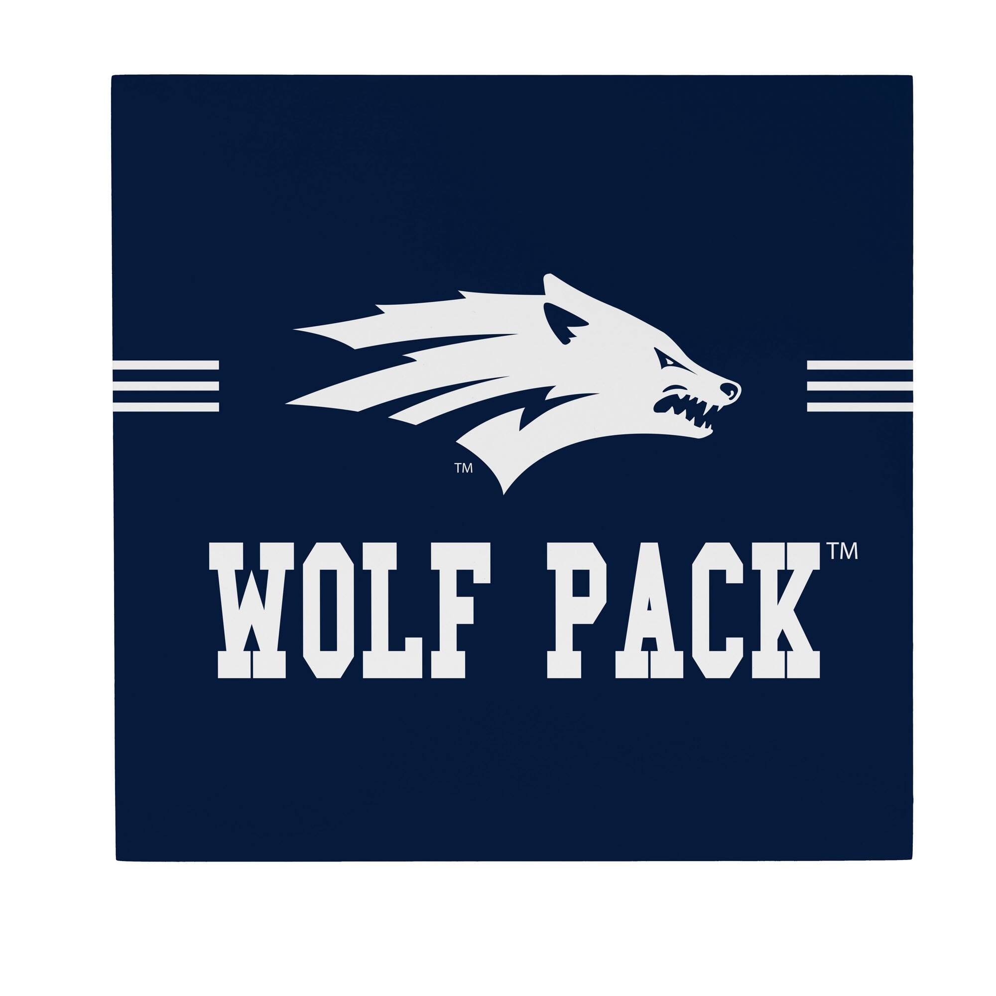Nevada Wolf Pack 12" x 12" Wood Wall Sign