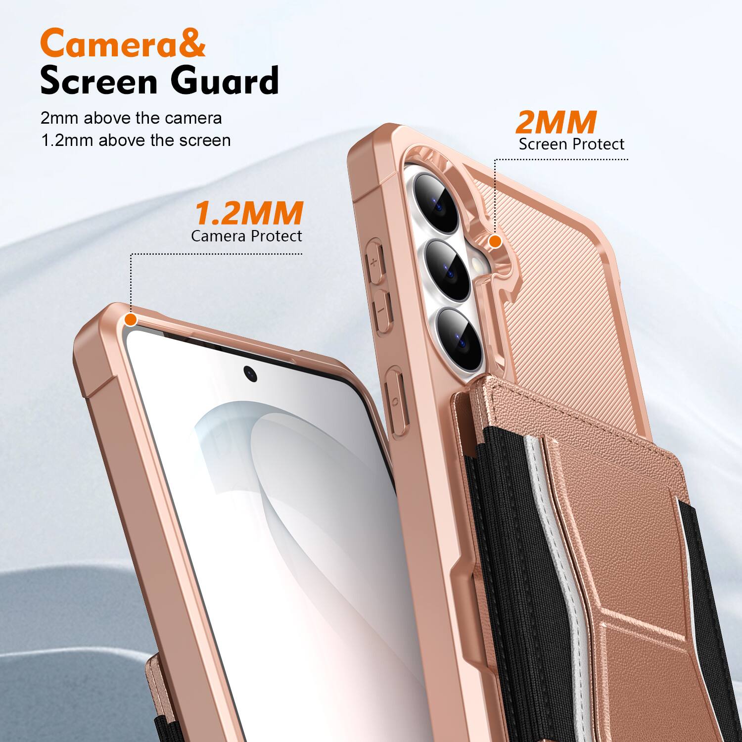 Camera & Screen Guard  
2mm above the camera  
1.2mm above the screen  

1.2MM Camera Protect  
2MM Screen Protect