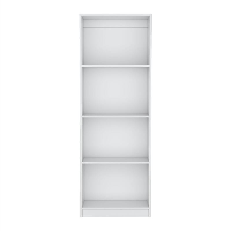 Alt View 2. HTUTWOO - Bookcase with Spacious Tier-Shelving Design – Four Spacious Shelves for Books and Decor, Versatile Display Shelf, - White.