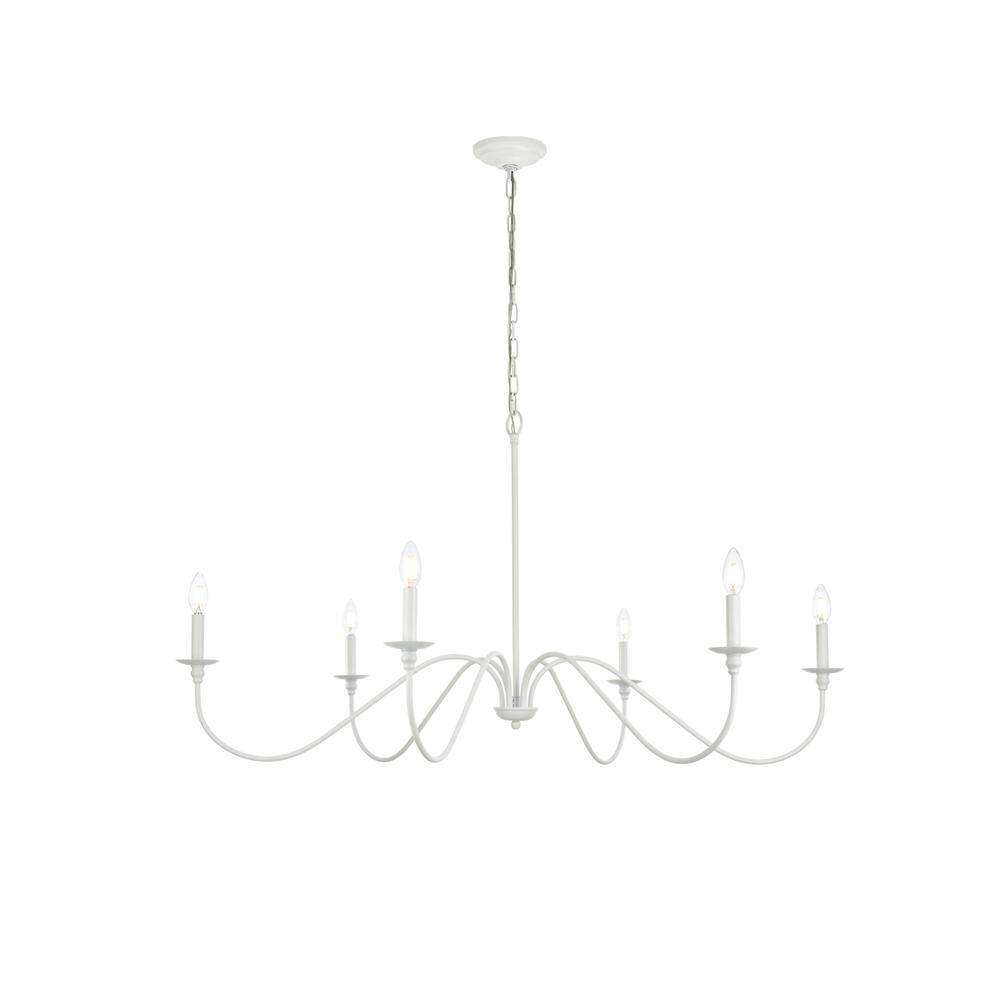 Alt View 5. Living District - Rohan 48 inch chandelier in White - White.
