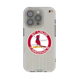 Keyscaper - MLB - St. Louis Cardinals - Cooperstown Pinstripe iPhone Clear Case - 15 - Multicolor