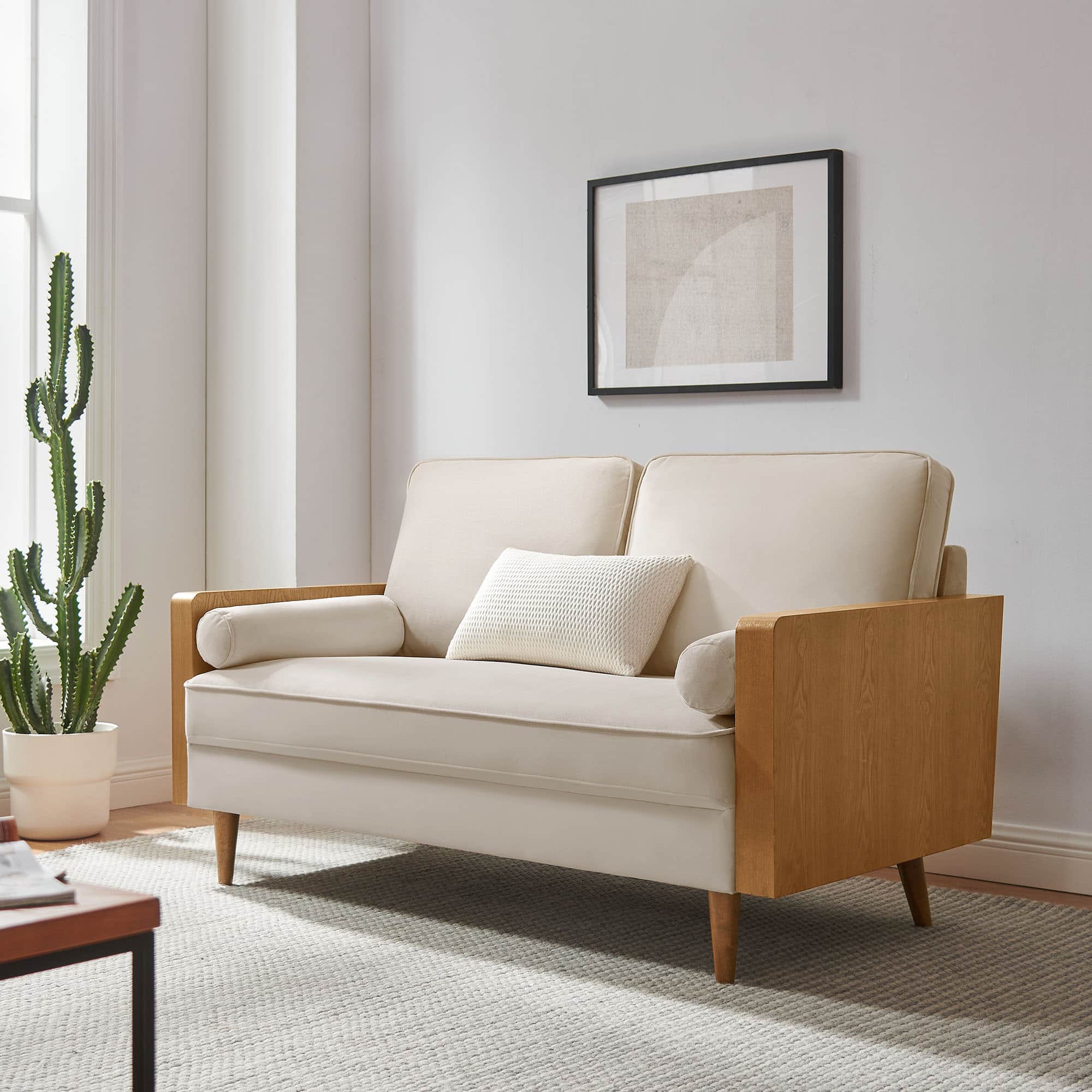 Modway - Kellan Loveseat - Walnut Almond