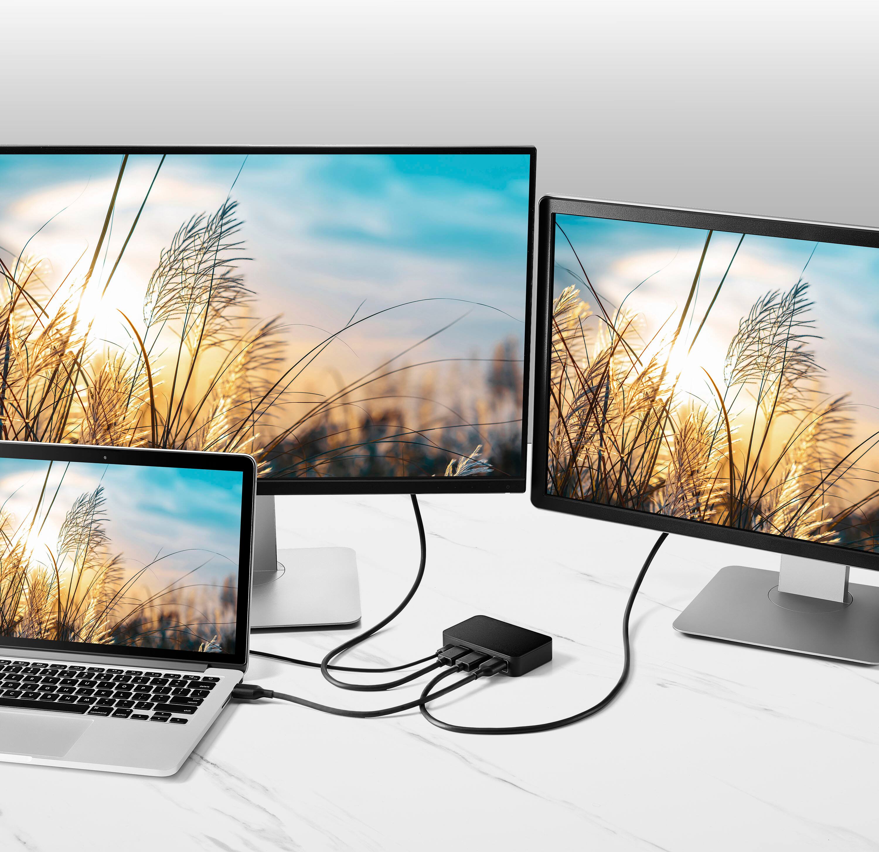 Alt View 1. Insignia™ - HDMI 2-Output Splitter with HDR Pass-Through - Black.