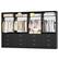 Back. Aheaplus - Set of 4 Heavy Duty 96" Walk-In Closet with 12 Wood Drawers, 4 Rods & 4 Shelves - Black.