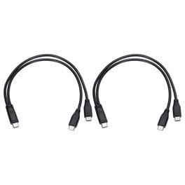 Unique Bargains - 2pcs Type C 2.0 Male to Type C Male Data Cable PVC 5V 3A for Fast Charging - Black