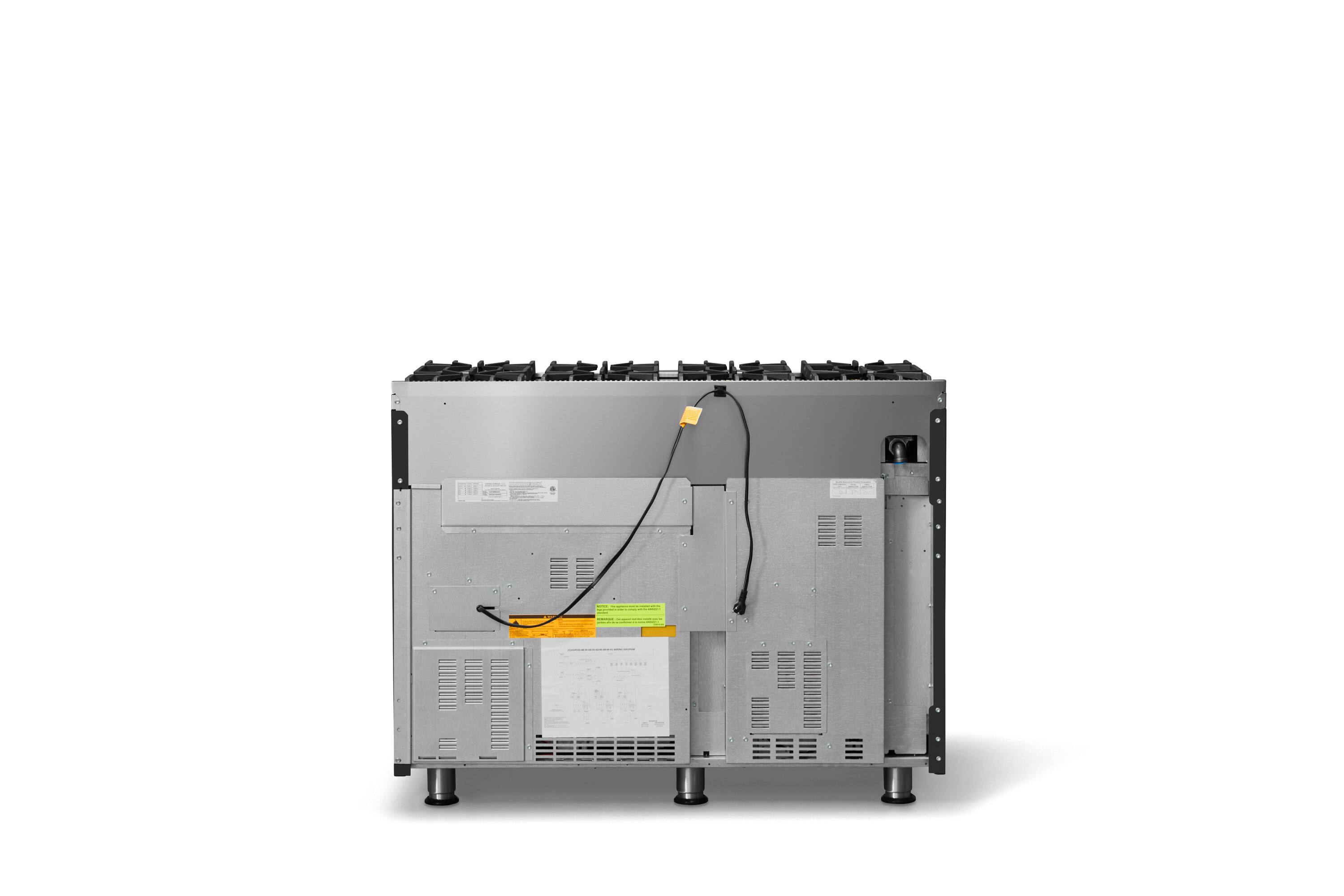 Back. Viking - 6.1 Cu. Ft. Professional 5 Series Freestanding Double Oven Liquid Propane Gas Convection 8 Burner Range - Antique Bronze.