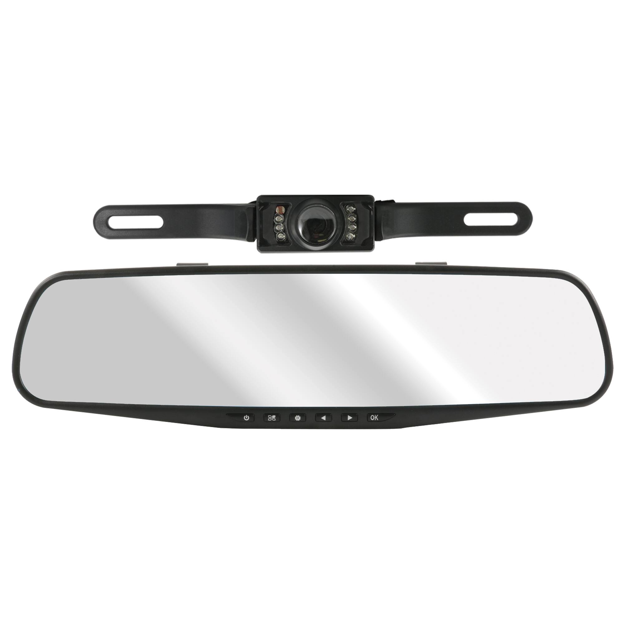 Alt View 4. Armor All - Armor All 720P HD Rearview Mirror Dash and Backup Camera, 4.3 Inch LCD Screen, New Universal design - Black.