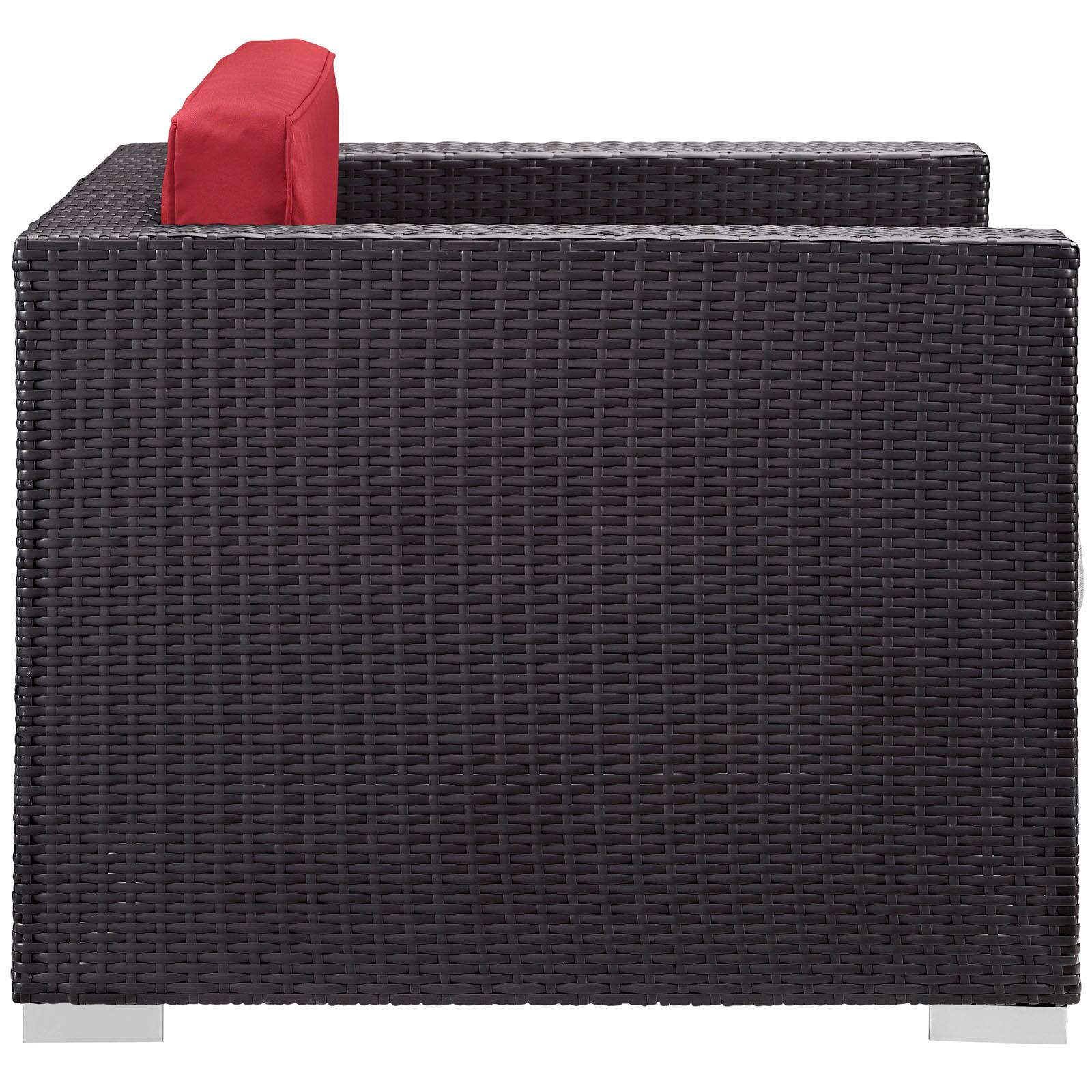 Angle. Modway - Gather Outdoor Patio Armchair by Modway - Espresso Red.