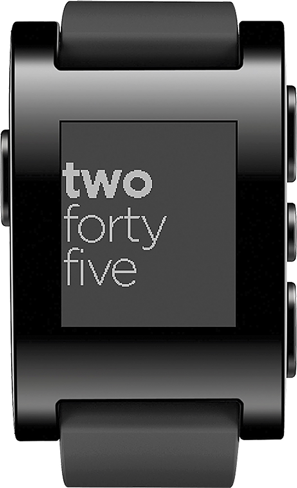 Gevoelig verliezen verzameling Best Buy: Pebble Smartwatch 33mm Plastic Black Silicone 301BL