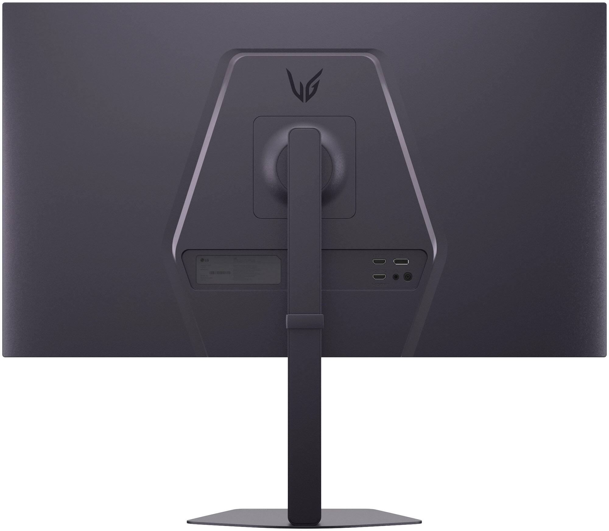 Back. LG - 32" UltraGear G6 IPS QHD 200Hz 1ms G-SYNC Compatible FreeSync Premium Gaming Monitor with HDR10 (HDMI, DisplayPort) - Black.