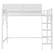 Alt View 3. GOODSILO - Queen Size Metal Loft Bed with Storage Shelves and Ladder for Kids and Teens - White.