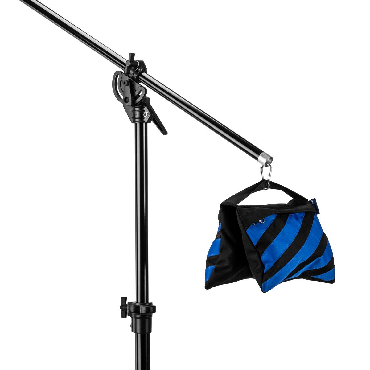 Alt View 3. Flashpoint - Flashpoint Empty Saddle Sandbag, 18 lbs Capacity, Blue  Black Stripes.