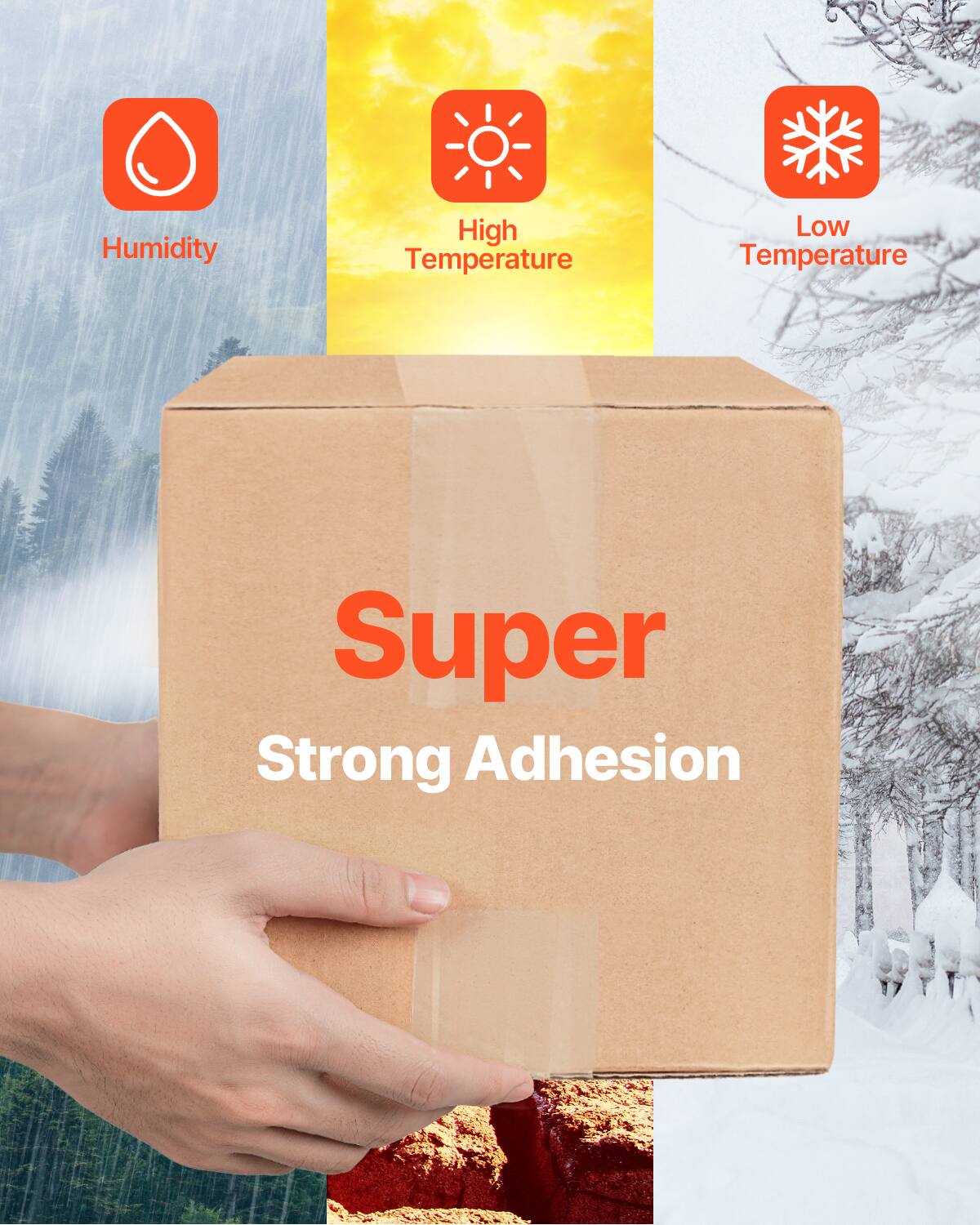 Humidity  
High Temperature  
Low Temperature  

Super Strong Adhesion