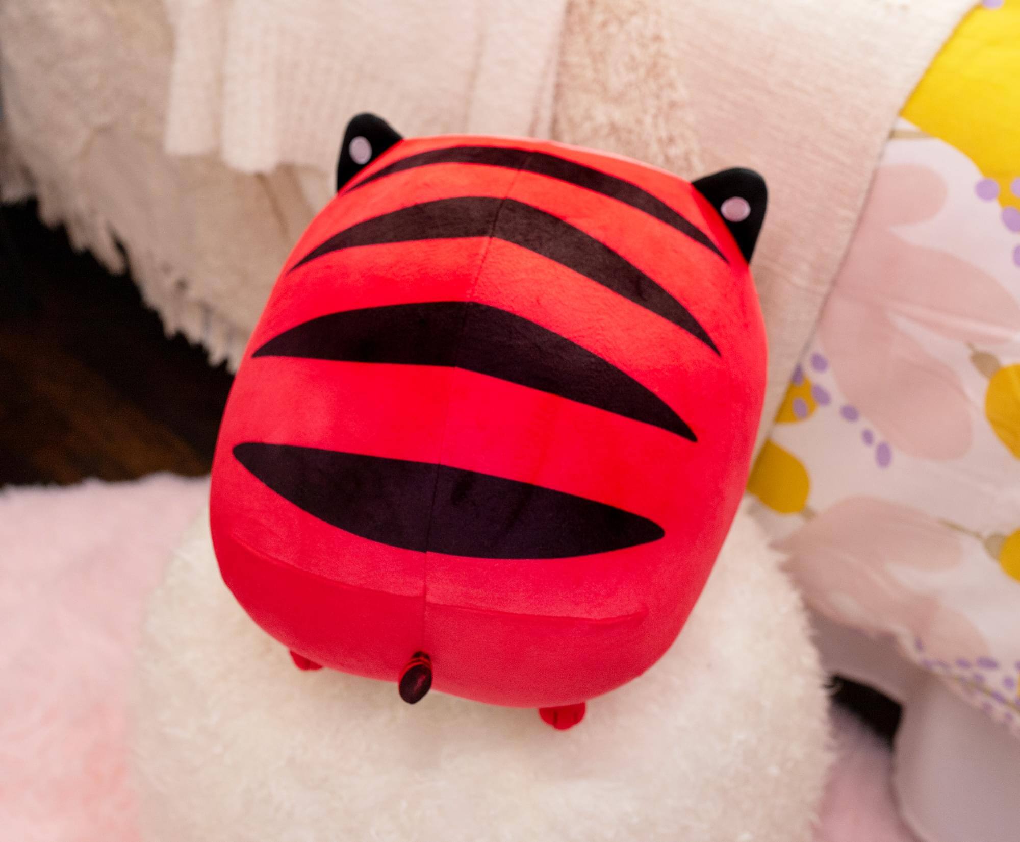 Alt View 3. Toynk - MochiOshis 12-Inch Character Plush Toy Animal Red Tiger | Puyumi Purroshi - Red.