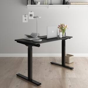 Angle. FlexiSpot - FlexiSpot 48"W Electric Height Adjustable Standing Desk, with Basic Up & Down Control Button, Black - Black.