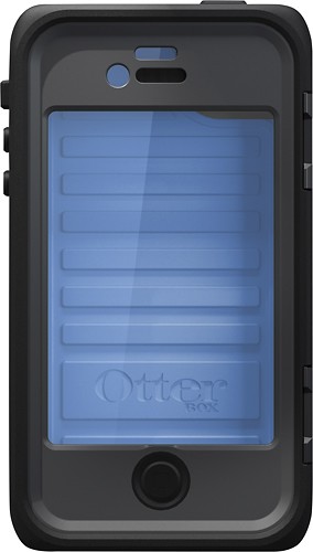  OtterBox - Armor Series Case for Apple® iPhone® 4 and 4S - Ocean Blue/Slate Gray