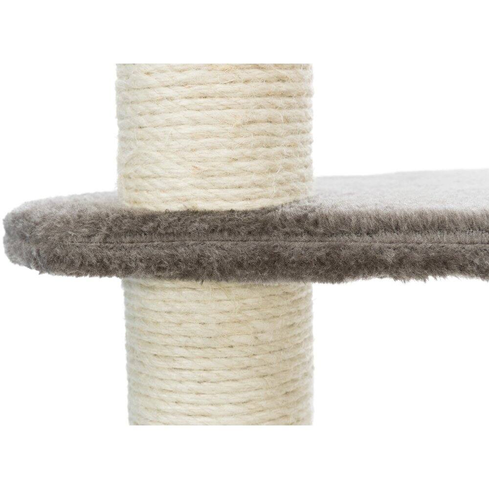 Alt View 4. TRIXIE - Altea Plush 3-Level Cat Tree with Sisal Scratching Posts & Cat Toy - Gray.
