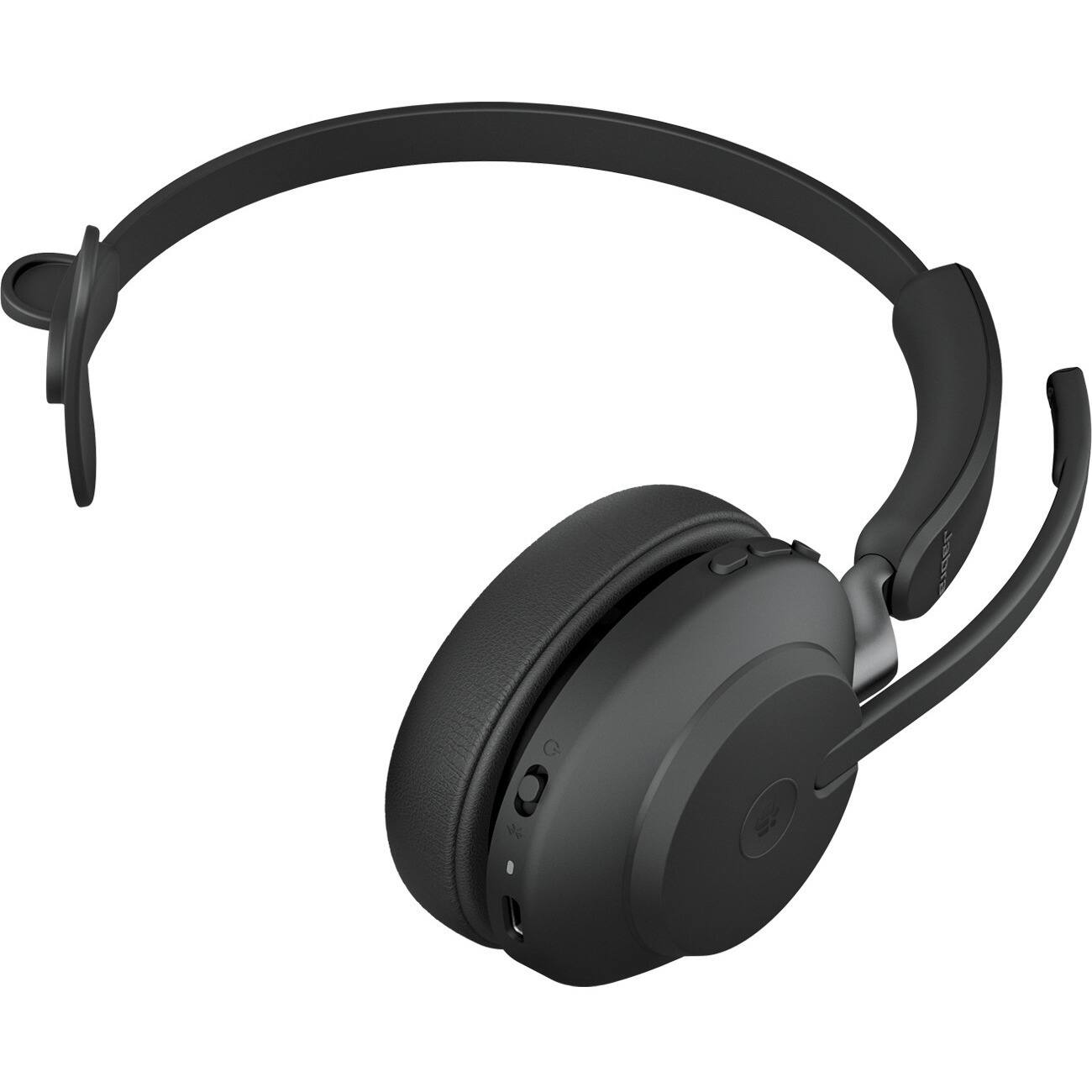 Alt View 1. Jabra - Jabra Evolve2 65 Headset - Mono - USB Type A - Wireless - Bluetooth - Over-the-head - Monaural - Supra-aural - Black - Black.