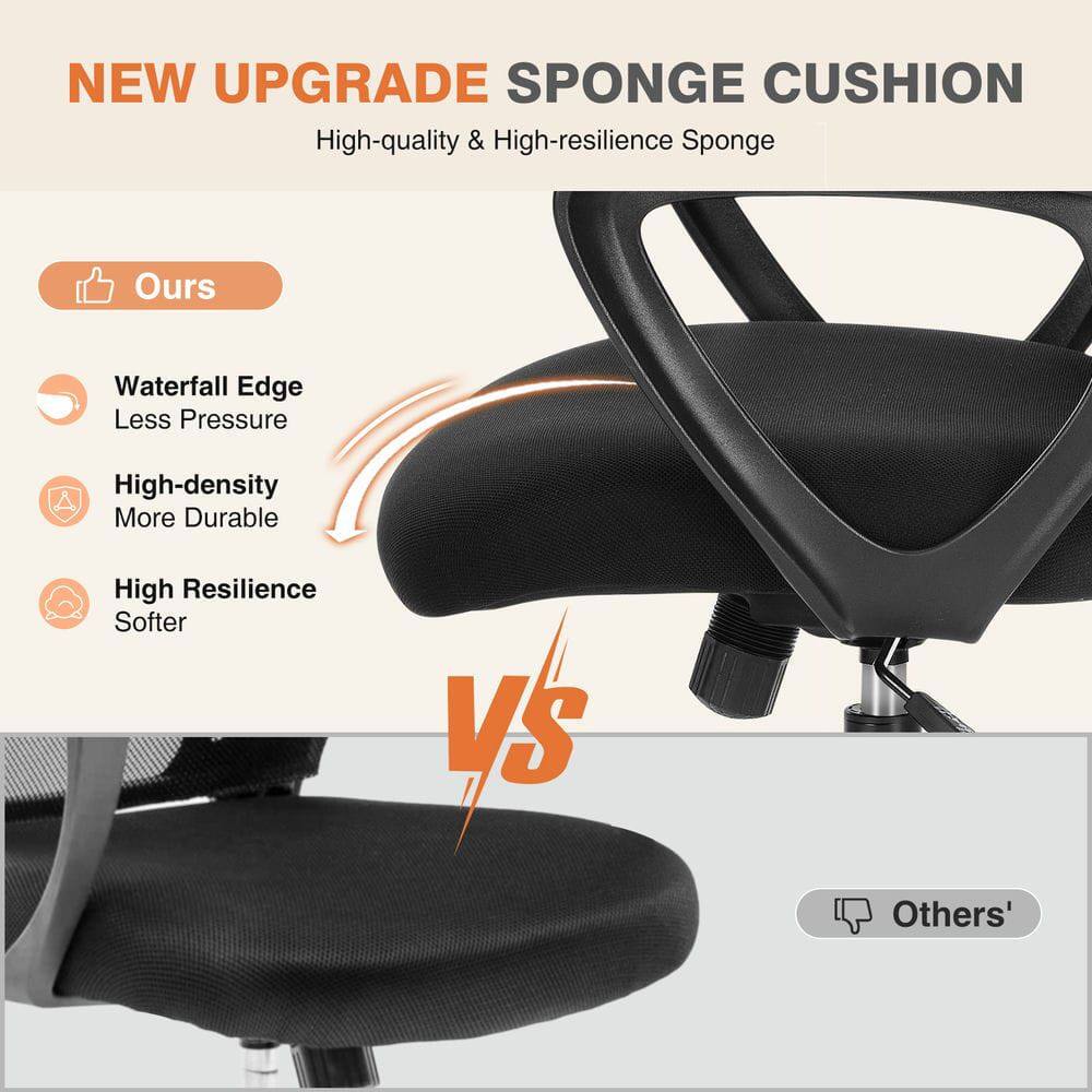 NEW UPGRADE SPONGE CUSHION  
High-quality & High-resilience Sponge

Ours  
- Waterfall Edge  
  Less Pressure  
- High-density  
  More Durable  
- High Resilience  
  Softer  

VS  

Others'
