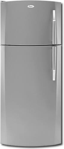 Front Standard. Whirlpool - 17.5 Cu. Ft. Frost-Free Top-Mount Refrigerator - Universal Silver.