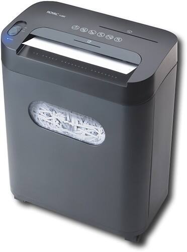 Front. Royal - 12-Sheet Crosscut Paper Shredder - Black.