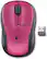 Front Standard. Logitech - M305 Wireless Optical Mouse - Pink.