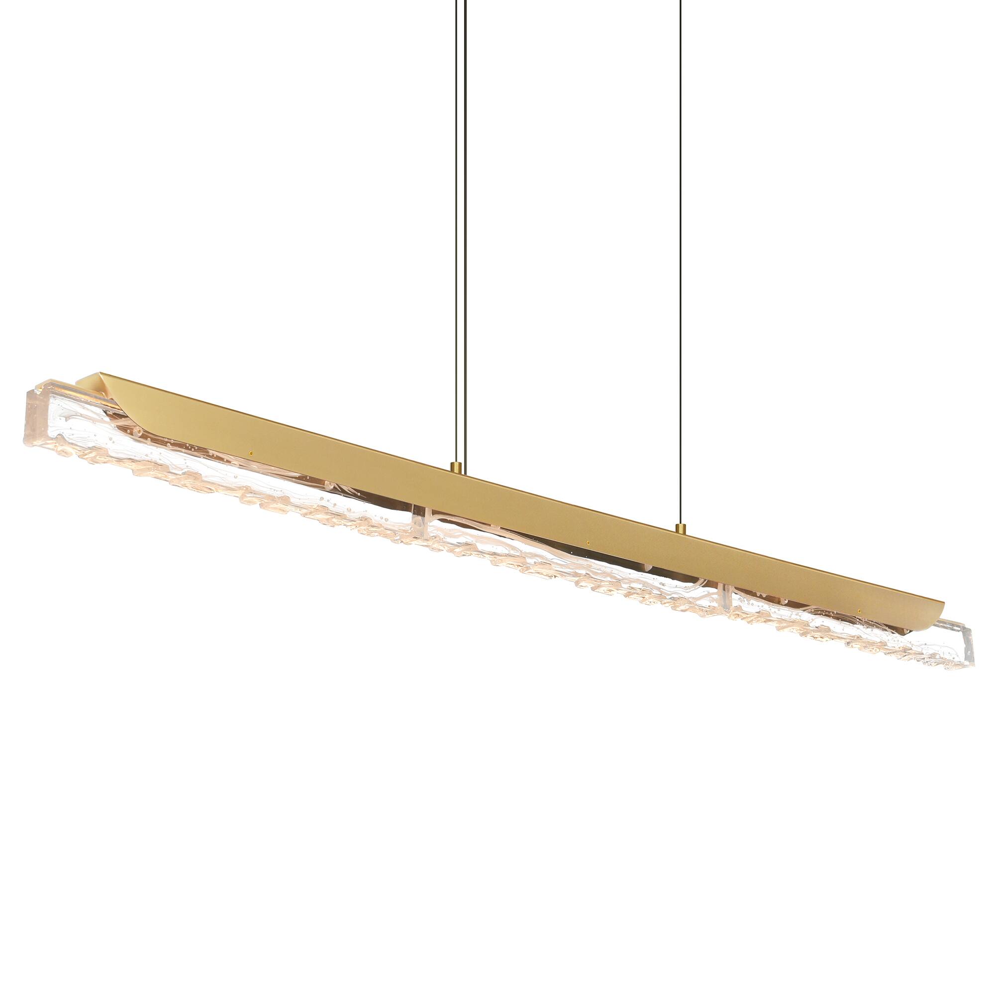 Angle. CWI Lighting - Valira Integrated LED Brass Chandelier - Brass.