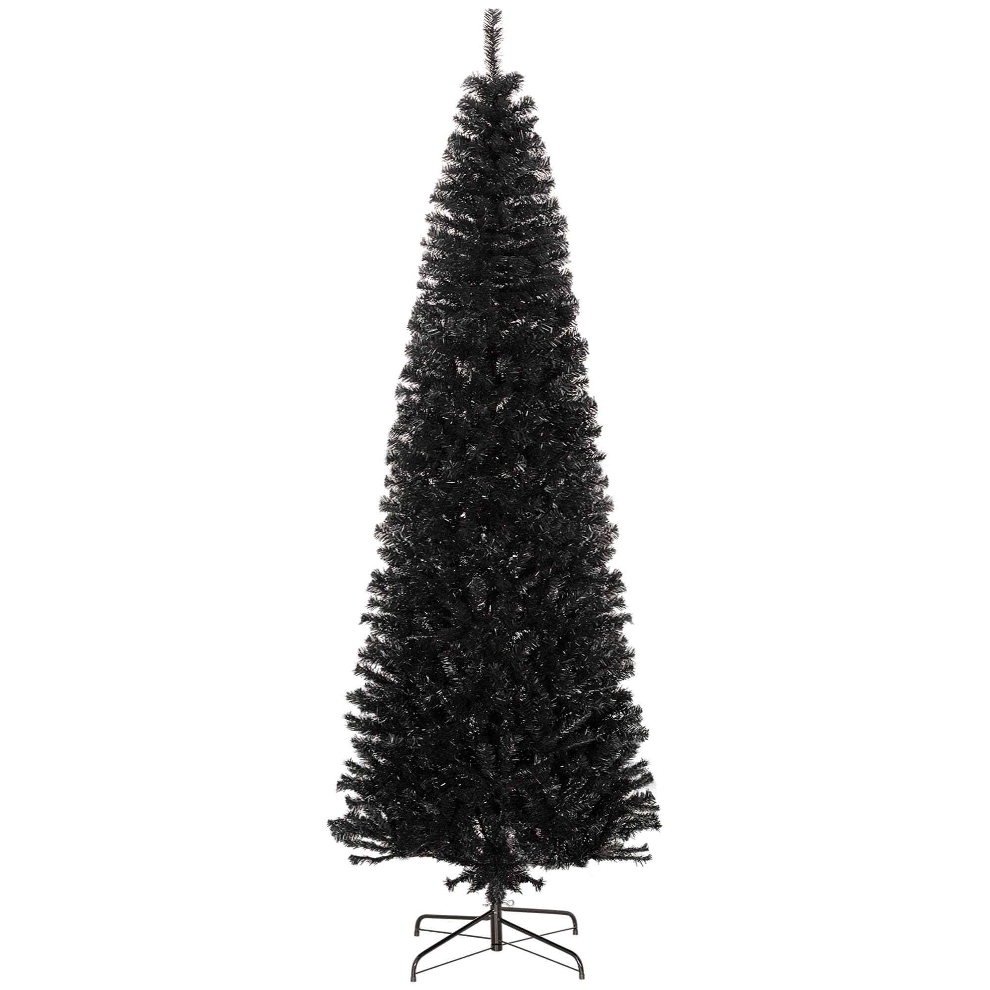 Alt View 4. Hivvago - 8ft Pencil Christmas Tree - Black.