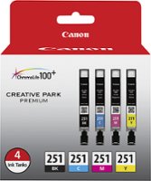 Canon - 251 4-Pack Standard Capacity Ink Cartridges - Photo Black/Cyan/Magenta/Yellow - Front_Zoom