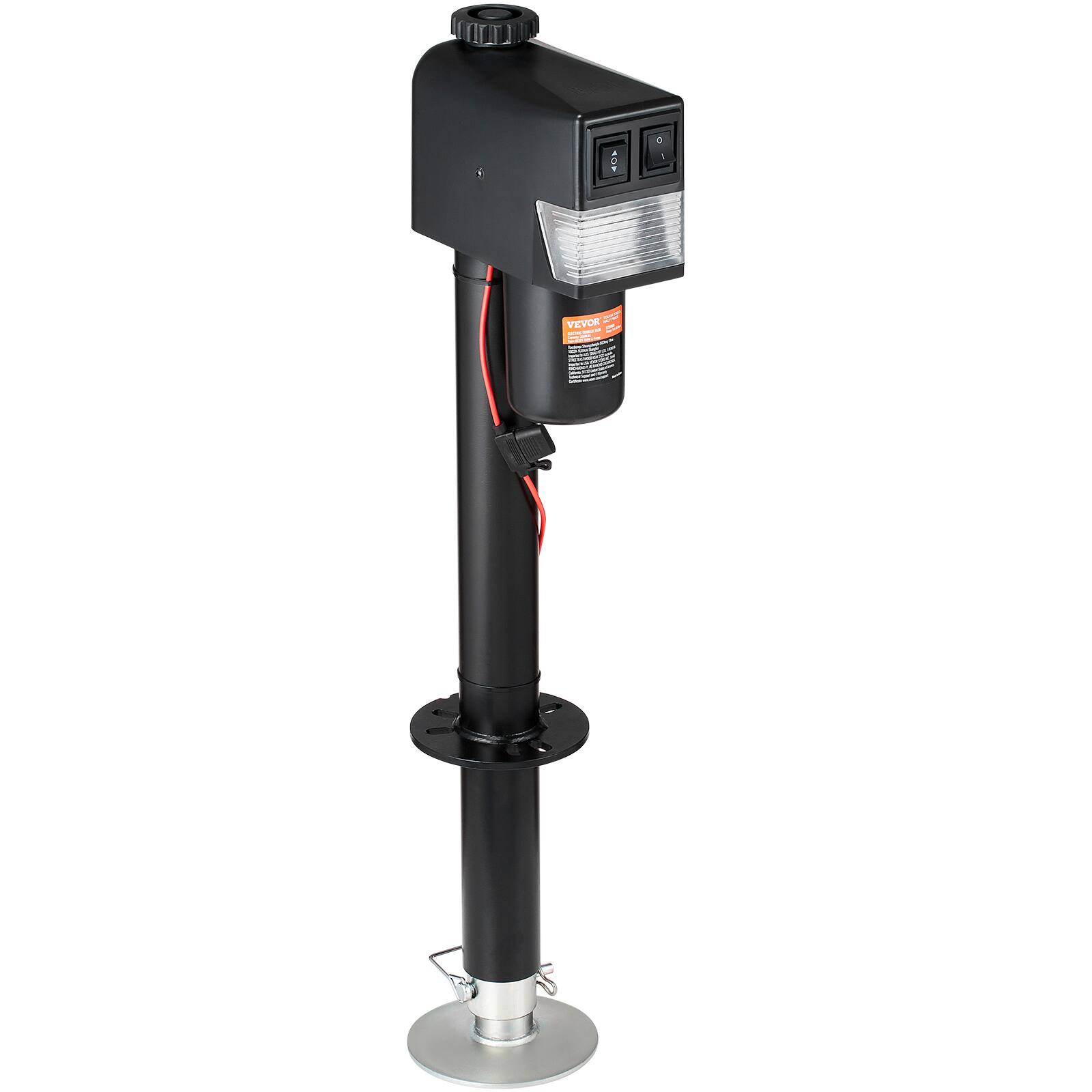 Alt View 5. VEVOR - Electric Trailer Jack,Power Tongue Jack Weight Capacity 3500 lbs,9.84"-33.85" Electric Tongue Jack with Waterproof Cover - Black.