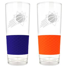 Great American Products - Phoenix Suns 22oz. Logo Score Pint Glass Two-Piece Set - Multicolor
