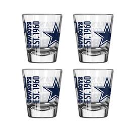 Logo Brands - Dallas Cowboys 4-Pack 2oz. Shot Glass Set - Multicolor