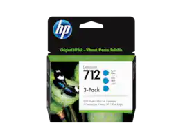 HP - 712 3-pack 29-ml Cyan DesignJet Ink Cartridge, 3ED77A