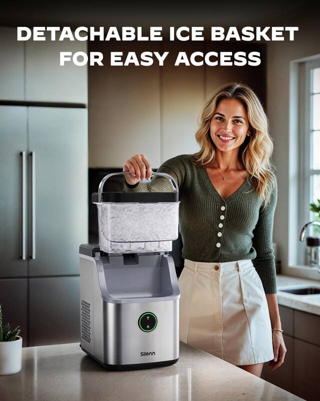 DETACHABLE ICE BASKET FOR EASY ACCESS