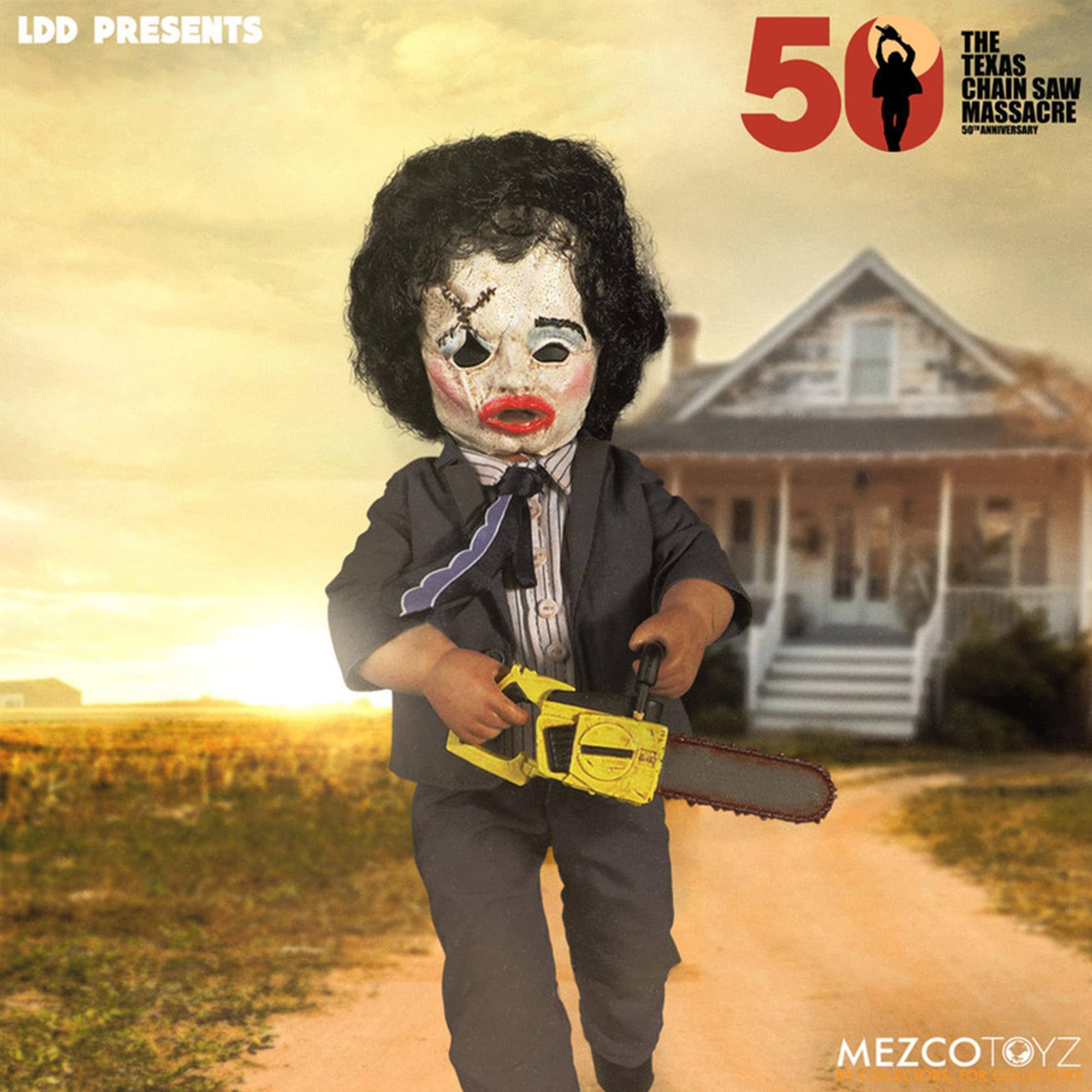 LDD PRESENTS THE TEXAS 50 MASSACRE 50TH ANNIVERSARY CHAIN SAW MEZCOTOYZ DY COLLECTORS COLLECT FOR COLLECTORS