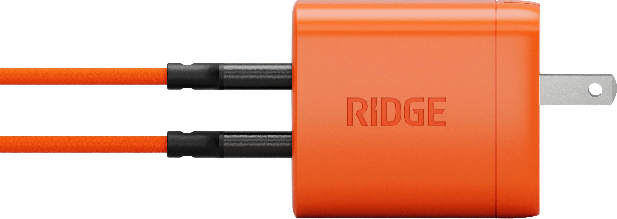 Alt View 5. The Ridge Wallet - Wall Charger Set - 45W - Basecamp Orange.