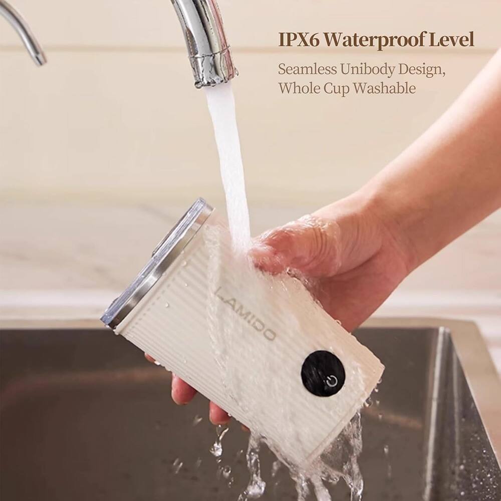 IPX6 Waterproof Level  
Seamless Unibody Design, Whole Cup Washable