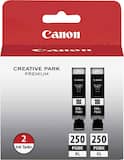 Canon - 250 XL 2-Pack High-Yield Ink Cartridges - Black